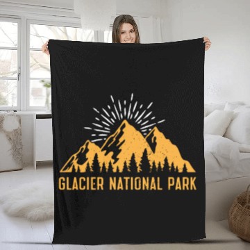 Discover Glacier National Park Mountaineers Mountain lover Fleece Blankets
