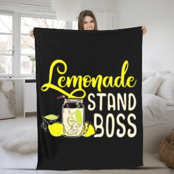 Discover Lemonade Stand Boss Funny Lemon Juice Businesslemo Fleece Blankets