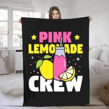 Discover Funny Pink Lemonade Crew Lemon Juice Bossfruit lov Fleece Blankets
