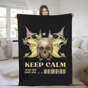 Discover Keep Calm Fleece Blankets