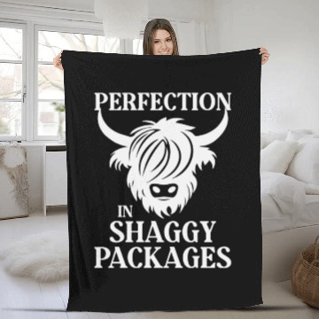 Discover Perfection In Shaggy Packages Highland Cow Fleece Blankets