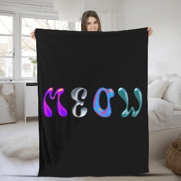 Discover meow kitty Fleece Blankets
