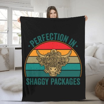 Discover Perfection In Shaggy Packages Highland Cow Fleece Blankets