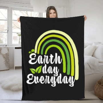 Discover Earth Day Everyday Rainbow Earth Day 2023 Teacher Fleece Blankets