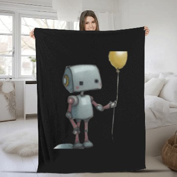 Discover Sad Robot Fleece Blankets