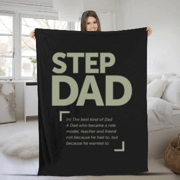 Discover Step Dad - The Best Kind of Dad - Father's Day Fleece Blankets