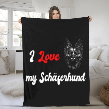 Discover I love my German Shepherd Fleece Blankets
