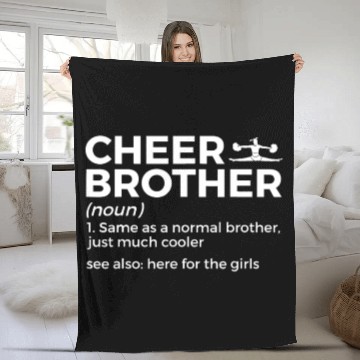 Discover Funny Cheer Brother Definition Fleece Blankets