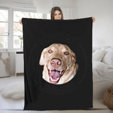 Discover I Love My Labrador Fleece Blankets