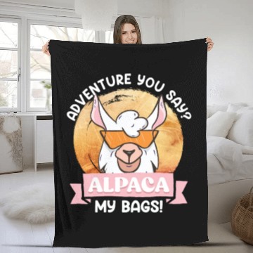 Discover Alpaca my Bags funny Mountaineer Mountain fan Fleece Blankets