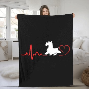 Discover Scottie Dog Heartbeat Scottish Terrier Fleece Blankets