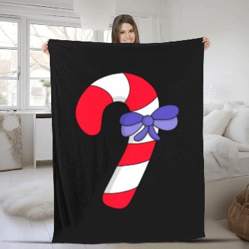 Discover Candy cane 80s Fleece Blankets