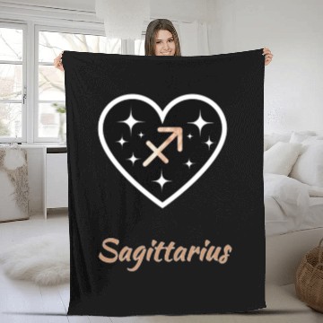 Discover Sagittarius zodiac sign, astrology, sun, birthday Fleece Blankets