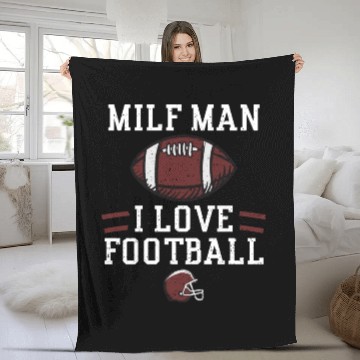 Discover MILF Man I Love Football Fleece Blankets