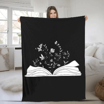 Discover flower book- aesthetic minimal design Fleece Blankets