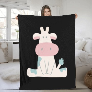 Discover Cute cow design Fleece Blankets