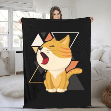 Discover Cute little cat adorable kitty Kittenlove cat mom Fleece Blankets