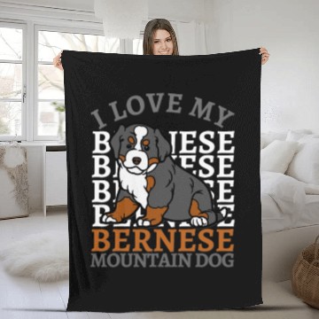 Discover Bernese Mountain Dog. Best mom of Bernese Mountain Fleece Blankets