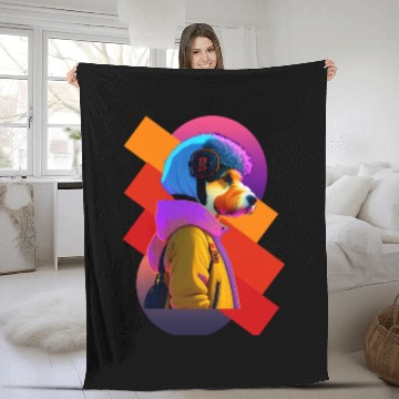 Discover Retro Chic Meets Punk Edge: The Schnauzer Style Fleece Blankets