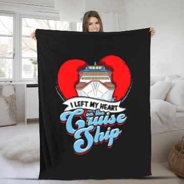 Discover I left my heart on the cruise ship - Cruise Fleece Blankets