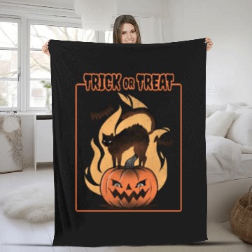 Discover Trick Or Treat Halloween Fleece Blankets
