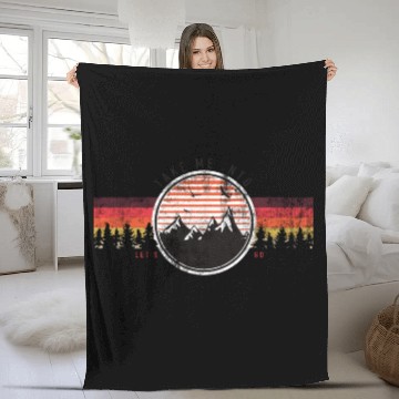 Discover Take Me Into The Wild Trails Running Marathon Fleece Blankets