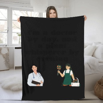 Discover I am a doctor by day, relaxing design Fleece Blankets