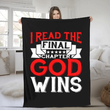 Discover I Read The Final Chapter, God Wins Fleece Blankets