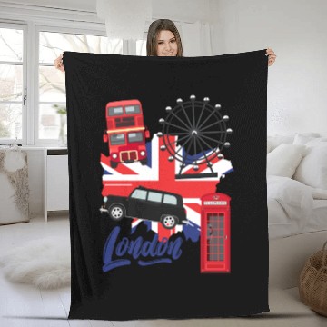 Discover I Love London UK Travel more adventure Exploring Fleece Blankets
