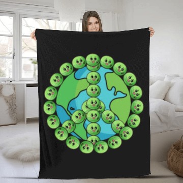 Discover Funny peas on earth Fleece Blankets
