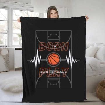 Discover Born to Play Basketball Fleece Blankets