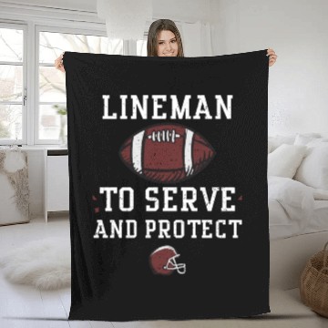 Discover Lineman To Serve And Protect Fleece Blankets