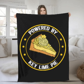 Discover Powered By Key Lime Pie Pies Lover Fleece Blankets