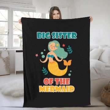 Discover Big Sister of the Mermaid Fleece Blankets