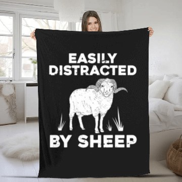Discover Cute Sheep For Men Women Lamb Farm Animal Farmer Fleece Blankets
