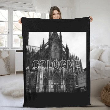 Discover Cologne historical cathedral church in germany Fleece Blankets