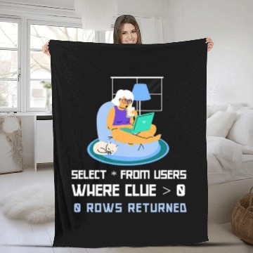 Discover Computer Science Programmer IT Nerd DBA Fleece Blankets IT