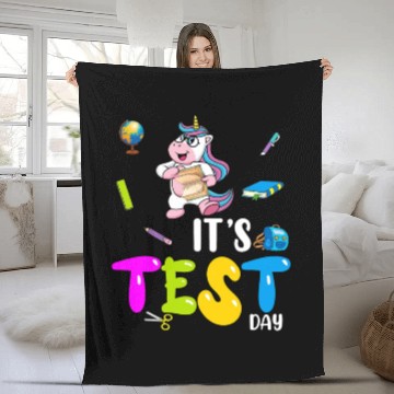 Discover Its Test Day Cute Testing Day Teacher Student Fleece Blankets