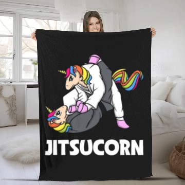 Discover Jitsucorn Jiu Jitsu Unicorn MMA BJJ Judo Fleece Blankets