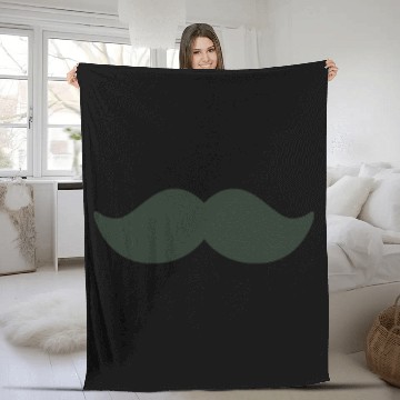 Discover dark green mustache black man november bike Fleece Blankets