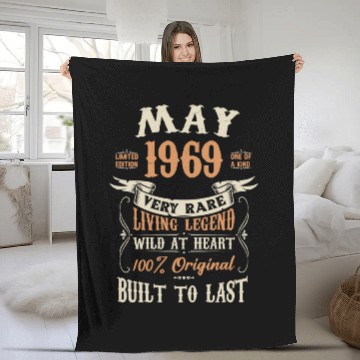 Discover May 1969 Birthday Surprise Fleece Blankets