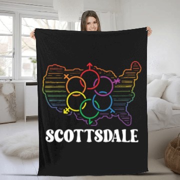 Discover Scottsdale Pride Month Pride Flag LGBT Community L Fleece Blankets