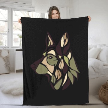 Discover GERMAN SHEPHERD ART PUPPY DOG ANIMALS ART Fleece Blankets