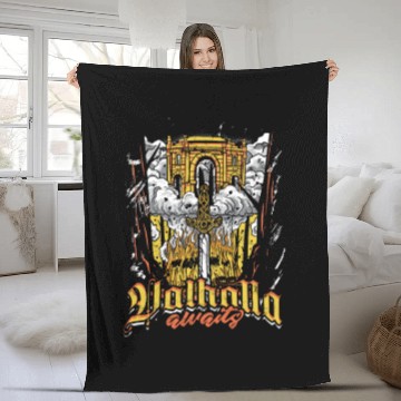 Discover Valhalla awaits - Viking Fleece Blankets