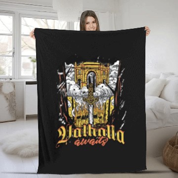 Discover Valhalla awaits - Viking Fleece Blankets