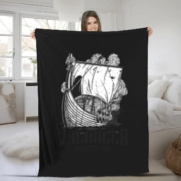 Discover Valhalla awaits me - Viking Fleece Blankets