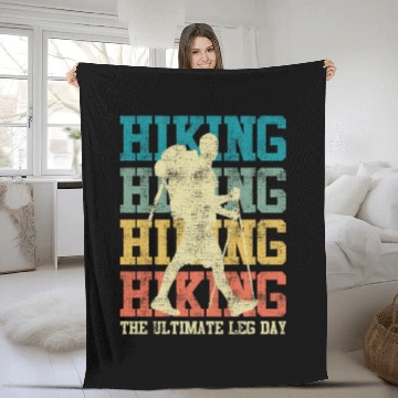 Discover Wanderlust Ultimate Leg Day Mountain Fan Hiking Fleece Blankets
