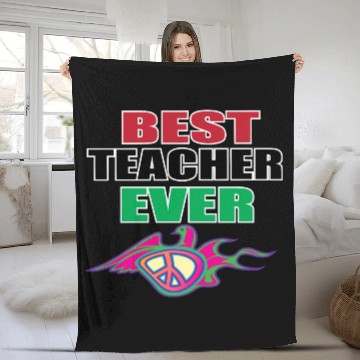 Discover Best Teacher Ever, Teacher appreciation Gift Fleece Blankets