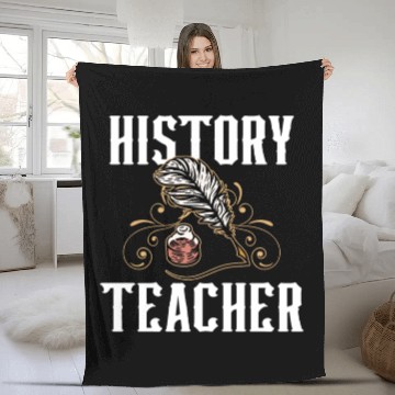 Discover History Teacher Historic Job Historian Fleece Blankets