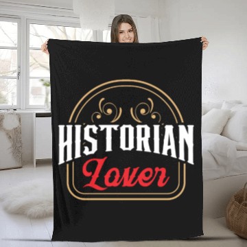 Discover History Lover Historian Teacher Historic Job Fleece Blankets